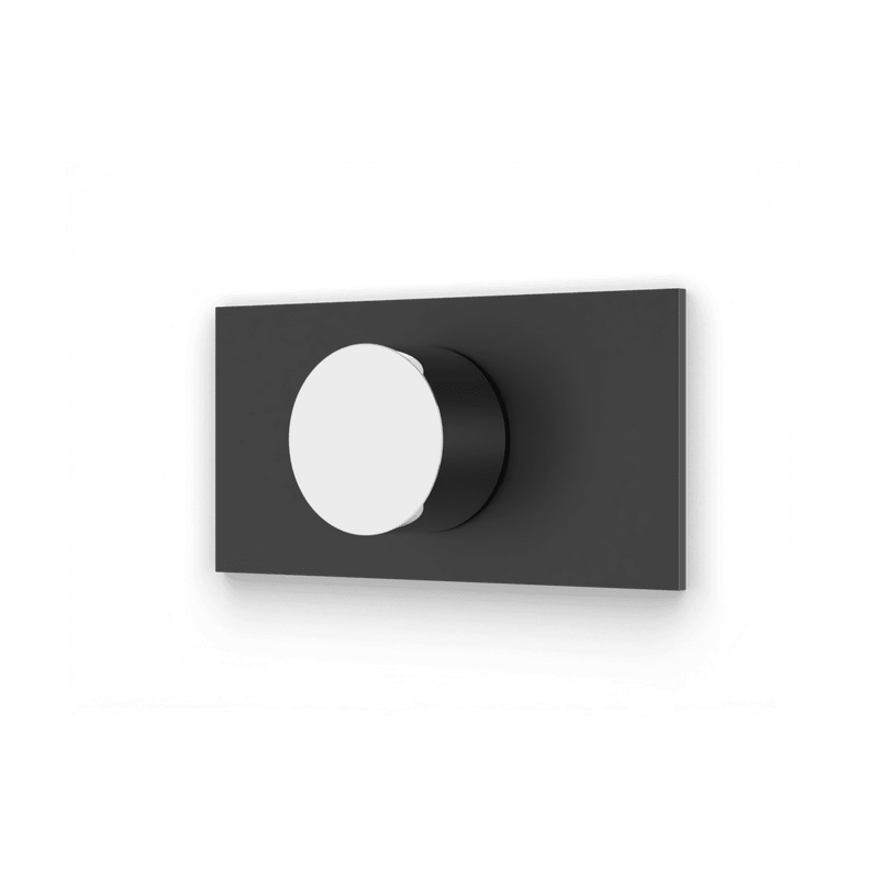 F906A-7TK - Square & Round Volume Control Trim Kit with Letterbox Plate Artos US Chrome/Matte Black 