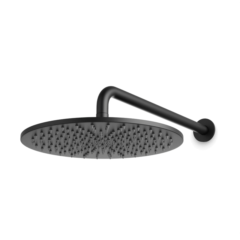 Opera 12" Rain Shower Head on Wall Mount Arm - Matte Black image 1