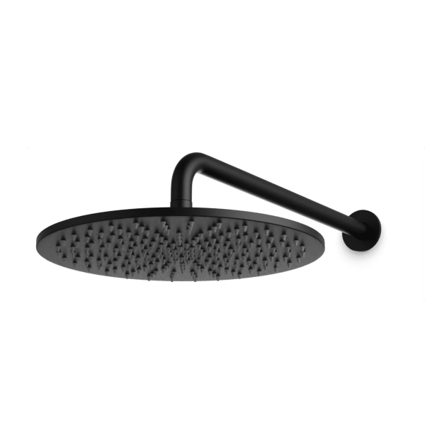 F907-1/12 - Round 12" Rain Shower Head on Wall Mount Arm Artos US Matte Black 