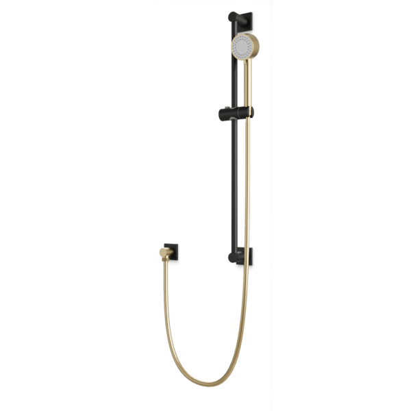 Square + Round Multifunction Flexible Hose Slidebar Kit with Separate Water Outlet - F907-101SBB image 1