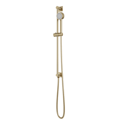 F907-102 - Square + Round Multifunction Flexible Hose Integrated Slidebar Kit Artos US Satin Brass 