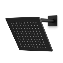 Edge 8" Shower Head on Angled Arm - Matte Black thumbnail 1