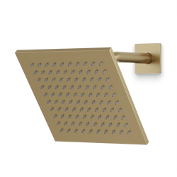 Edge 8" Shower Head on Angled Arm - Satin Brass thumbnail 1