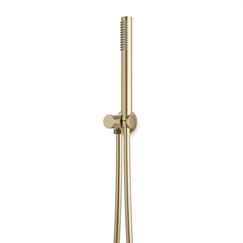 Opera Flexible Hose Hand Shower Kit on Pivoting Hook - Satin Brass image 1
