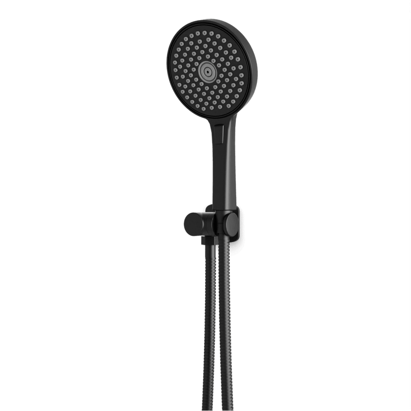 Harmony Flexible Hose Hand Shower Kit on Pivoting Hook - Matte Black image 1