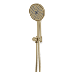 Harmony Flexible Hose Hand Shower Kit on Pivoting Hook - Satin Brass thumbnail 1