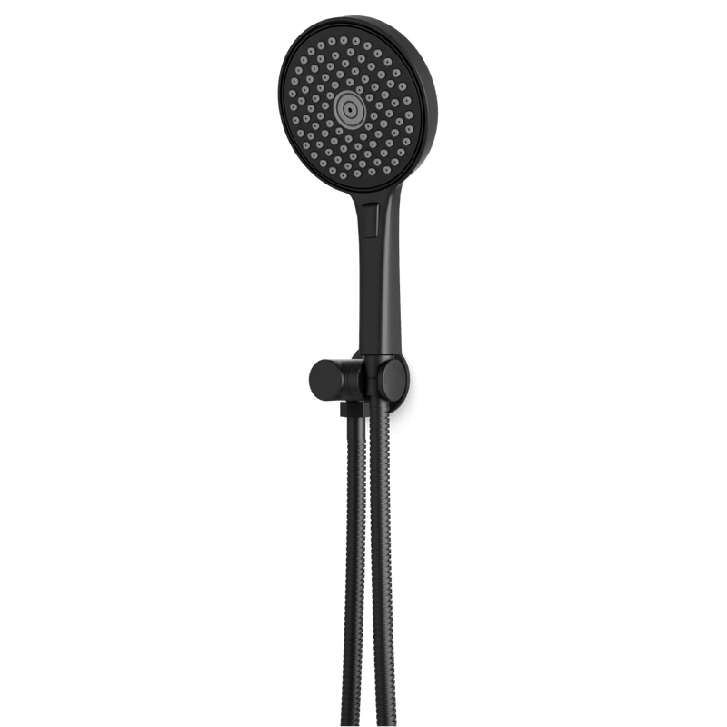 Opera Multifunction Flexible Hose Hand Shower Kit on Pivoting Hook - Matte Black image 1