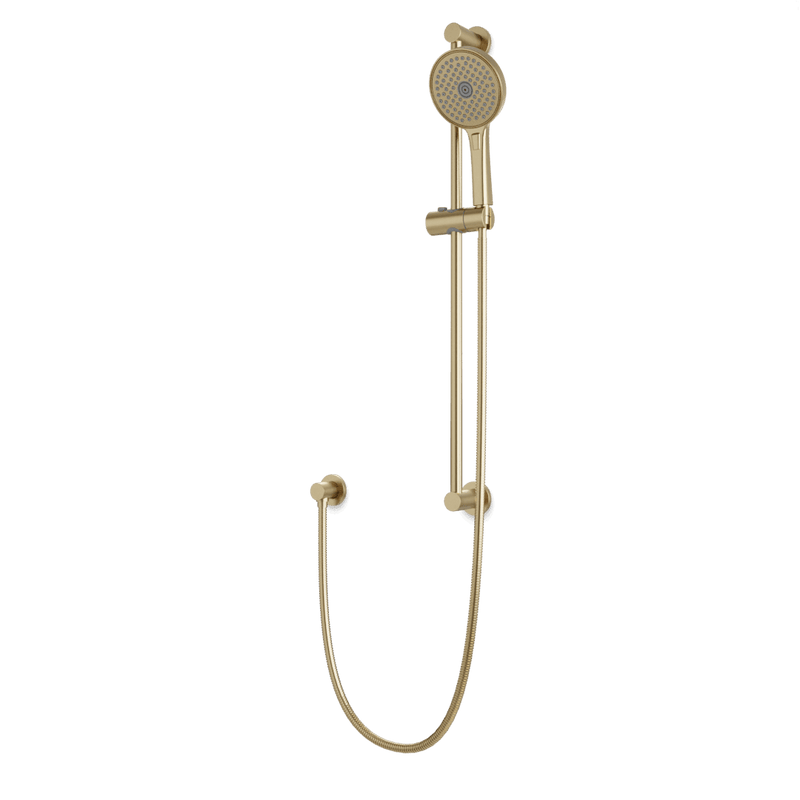 Opera Multifunction Flexible Hose Slide Bar Kit with Separate Water Outlet - Satin Brass image 1