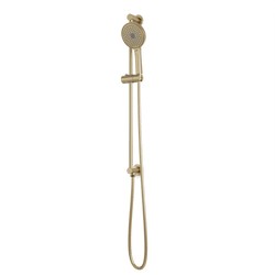 Opera Multifunction Flexible Hose Integrated Slide Bar Kit - Satin Brass thumbnail 1