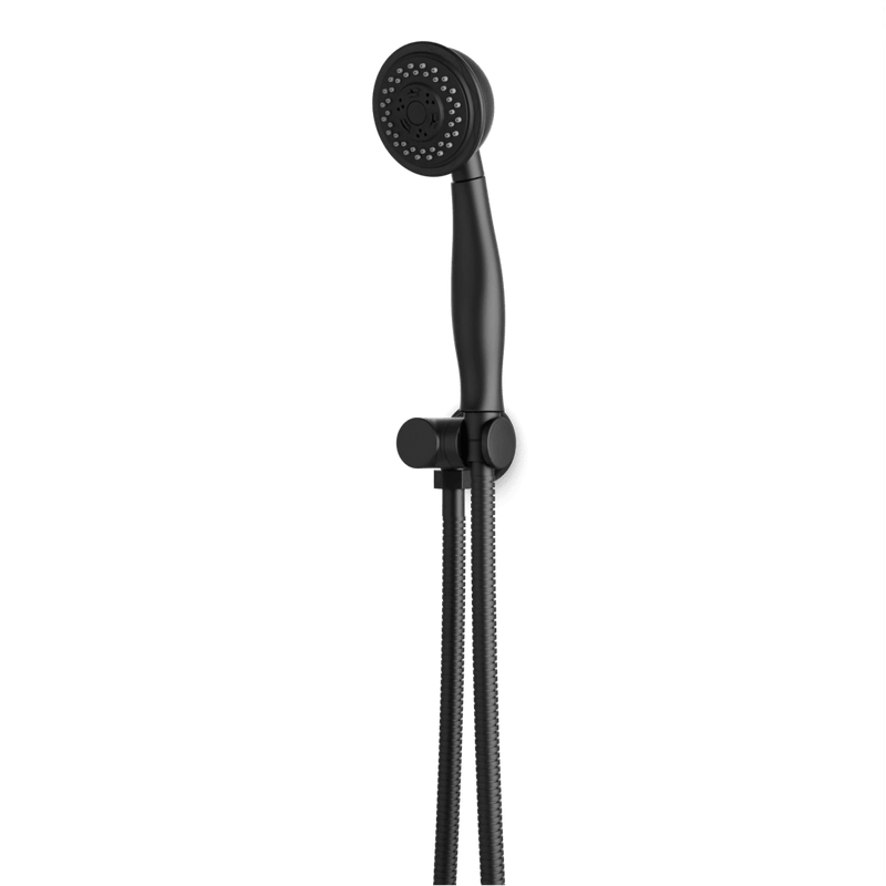 Classic Multifunction Flexible Hose Hand Shower Kit on Pivoting Hook - F907-116BK image 1