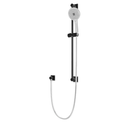 Otella Multifunction Flexible Hose Slide Bar Kit with Separate Water Outlet - Chrome/Matte Black thumbnail 1