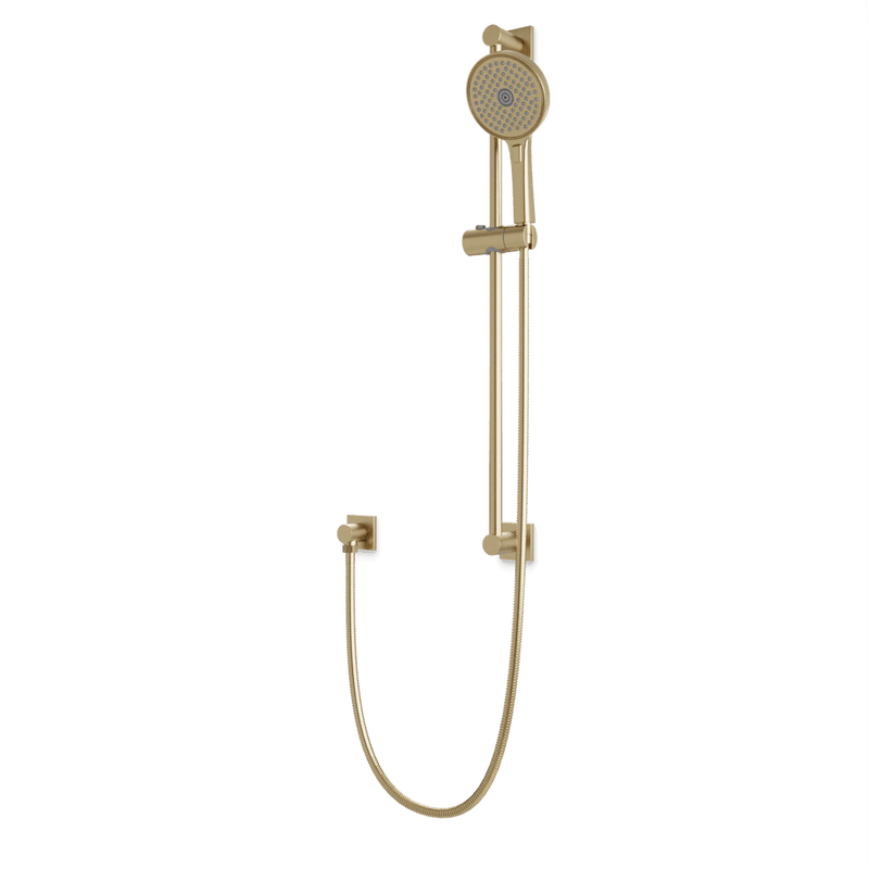 Otella Multifunction Flexible Hose Slide Bar Kit with Separate Water Outlet - Satin Brass image 1