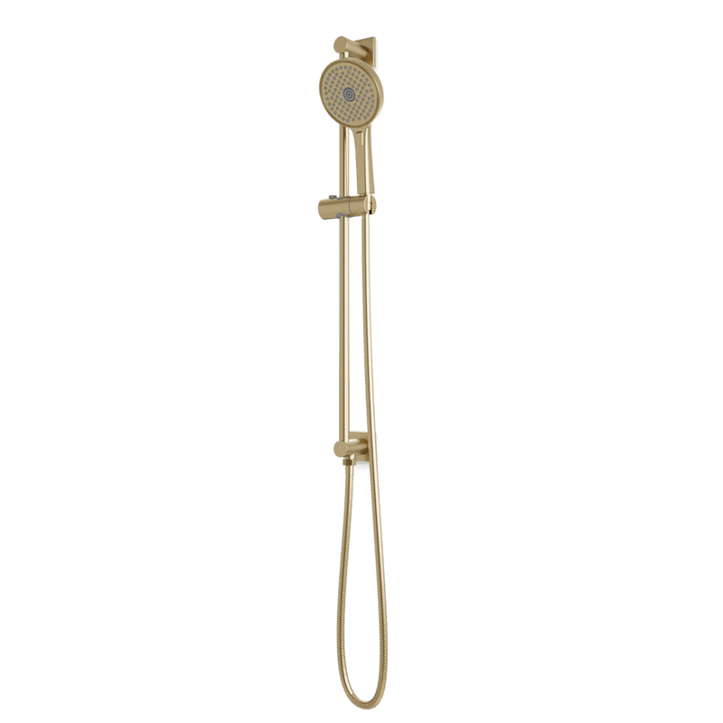 Otella Multifunction Flexible Hose Integrated Slide Bar Kit - Satin Brass image 1