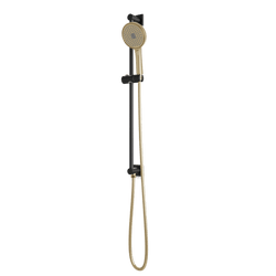 Otella Multifunction Flexible Hose Integrated Slide Bar Kit - Satin Brass/Matte Black thumbnail 1