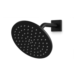 F907-11 - Square + Round 8" Shower Head on Angled Arm Artos US Matte Black 