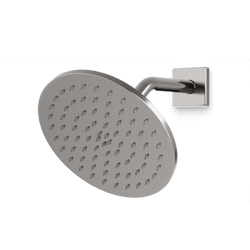 F907-11 - Square + Round 8" Shower Head on Angled Arm Artos US Brushed Nickel 