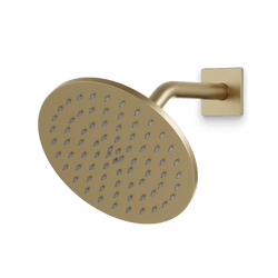 Otella 8" Shower Head on Angled Arm - Satin Brass thumbnail 1
