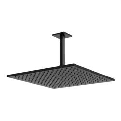 F907-12/5 - Square 12" Rain Shower Head on Ceiling Mount Arm Artos US Matte Black 
