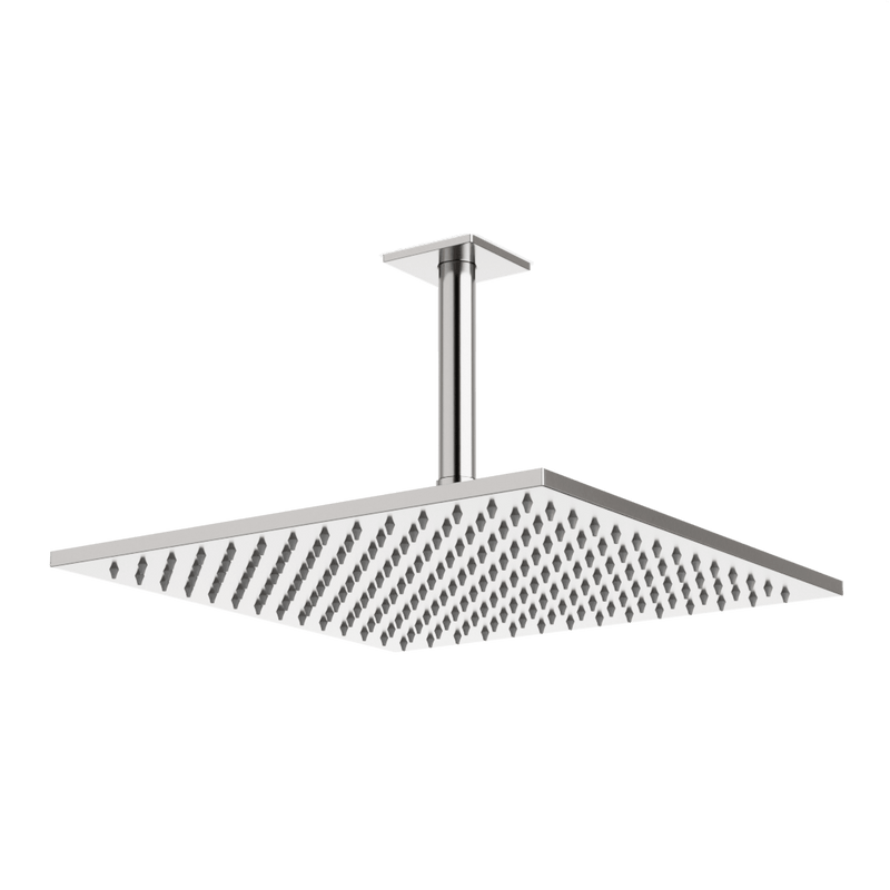 Edge 12" Rain Shower Head on Ceiling Mount Arm - Brushed Nickel image 1