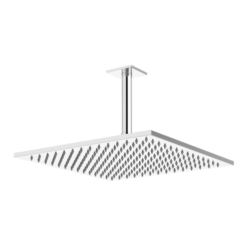 Edge 12" Rain Shower Head on Ceiling Mount Arm - Chrome image 1