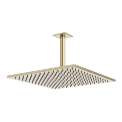 Edge 12" Rain Shower Head on Ceiling Mount Arm - Satin Brass thumbnail 1