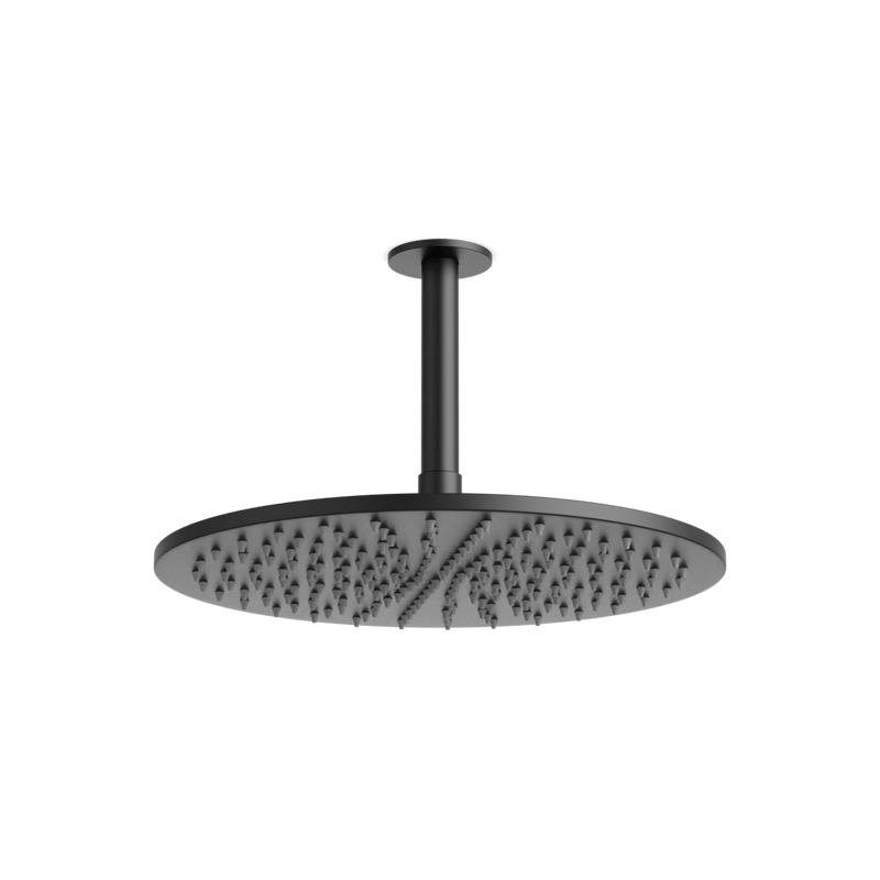 Opera 12" Rain Shower Head on Ceiling Mount Arm - Matte Black image 1