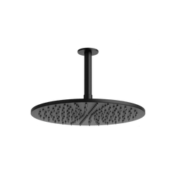 F907-16/5 - Round 12" Rain Shower Head on Ceiling Mount Arm Artos US Matte Black 