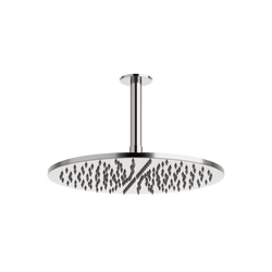 F907-16/5 - Round 12" Rain Shower Head on Ceiling Mount Arm Artos US Brushed Nickel 