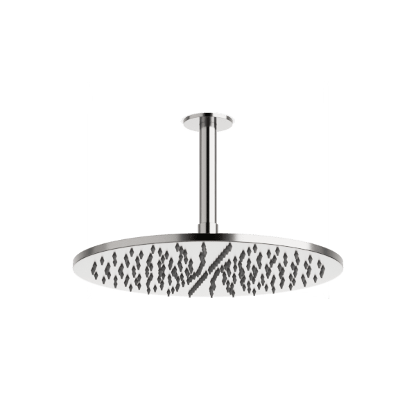 F907-16/5 - Round 12" Rain Shower Head on Ceiling Mount Arm Artos US Brushed Nickel 