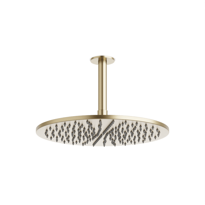 Opera 12" Rain Shower Head on Ceiling Mount Arm - Satin Brass image 1