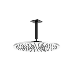 Otella 12" Rain Shower Head on Ceiling Mount Arm - Chrome/Matte Black thumbnail 1