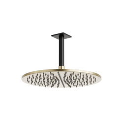 Otella 12" Rain Shower Head on Ceiling Mount Arm - Satin Brass/Matte Black thumbnail 1