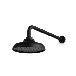 Classic 8" Rain Shower Head on Wall Mount Arm - Matte Black thumbnail 1