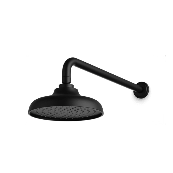 F907-1CL - Classic 8" Rain Shower Head on Wall Mount Arm Artos US Matte Black 