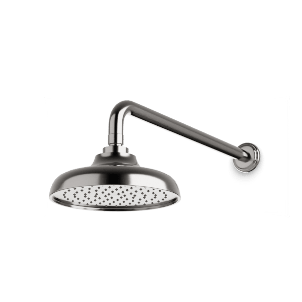 Classic 8" Rain Shower Head on Wall Mount Arm - Brushed Nickel image 1