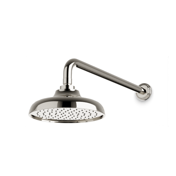 Classic 8" Rain Shower Head on Wall Mount Arm - Polished Nickel image 1
