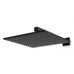 F907-22 - Square 12" Rain Shower Head on Wall Mount Arm Artos US Matte Black 