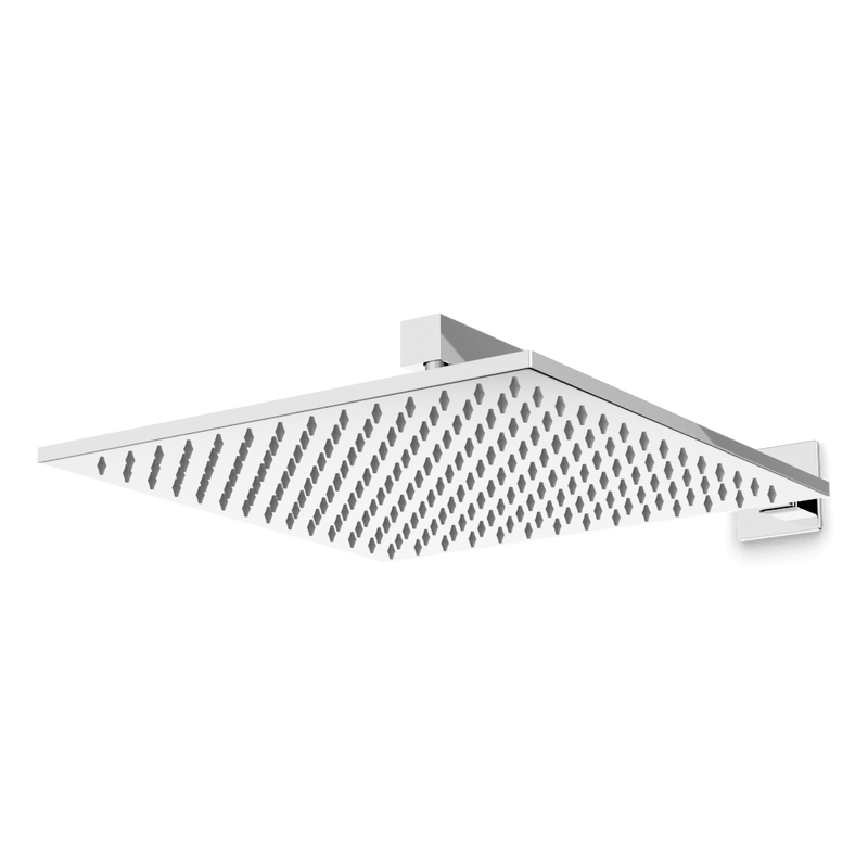 Edge 12" Rain Shower Head on Wall Mount Arm - Chrome image 1