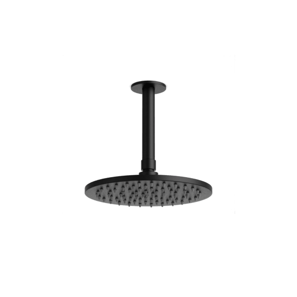 F907-3/5 - Round 8" Rain Shower Head on Ceiling Mount Arm Artos US Matte Black 