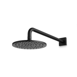 F907-32 - Square + Round 8" Rain Shower Head on Wall Mount Arm Artos US Matte Black 
