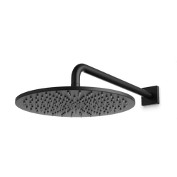 F907-33 - Square + Round 12" Rain Shower Head on Wall Mount Arm Artos US Matte Black 