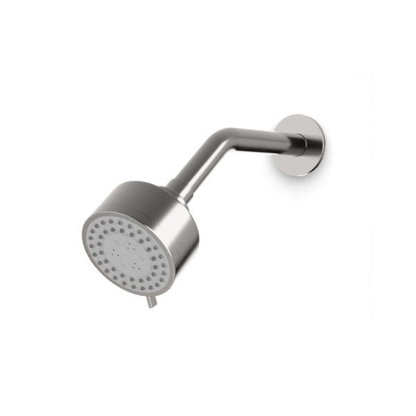 F907-43 - Round Multifunction Shower Head on Angled Arm Artos US Brushed Nickel 