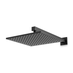 Edge 10" Rain Shower Head on Wall Mount Arm - Matte Black thumbnail 1