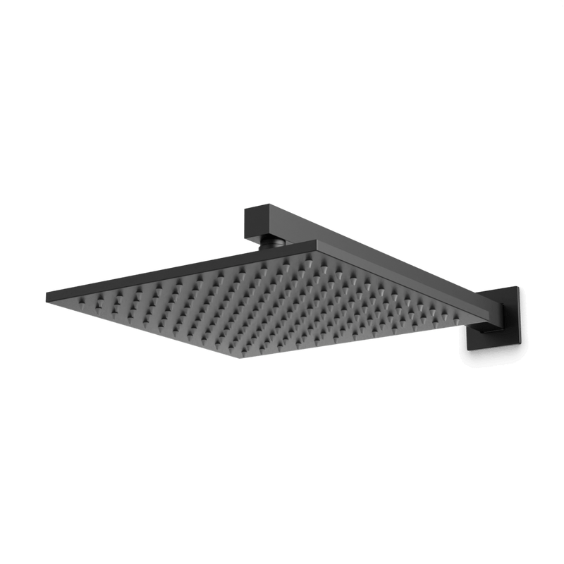 Edge 10" Rain Shower Head on Wall Mount Arm - Matte Black image 1