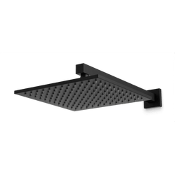 F907-50 - Square 10" Rain Shower Head on Wall Mount Arm Artos US Matte Black 