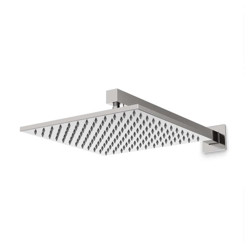 Edge 10" Rain Shower Head on Wall Mount Arm - Brushed Nickel image 1