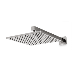 F907-50 - Square 10" Rain Shower Head on Wall Mount Arm Artos US Brushed Nickel 