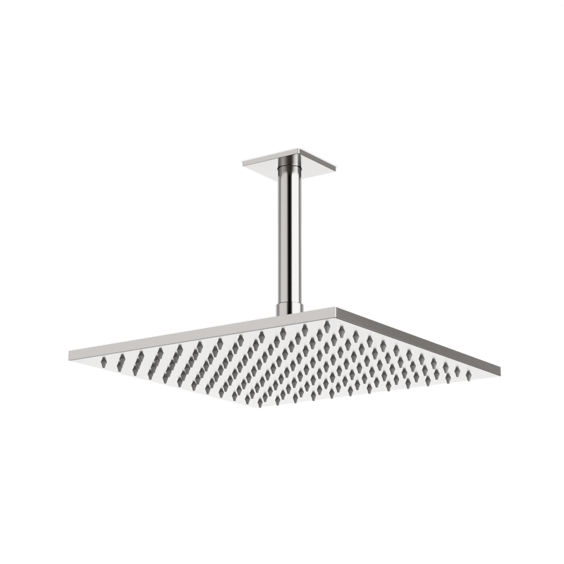 Edge 10" Rain Shower Head on Ceiling Mount Arm - Brushed Nickel image 1