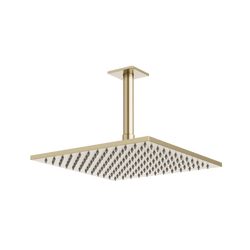Edge 10" Rain Shower Head on Ceiling Mount Arm - Satin Brass thumbnail 1