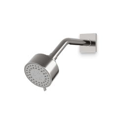 Square + Round Multifunction Shower Head on Angled Arm Artos US Brushed Nickel 